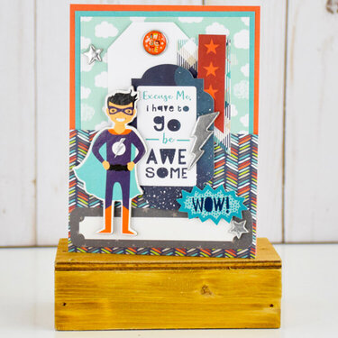 Be Awesome Card - Echo Park Imagine That Boy