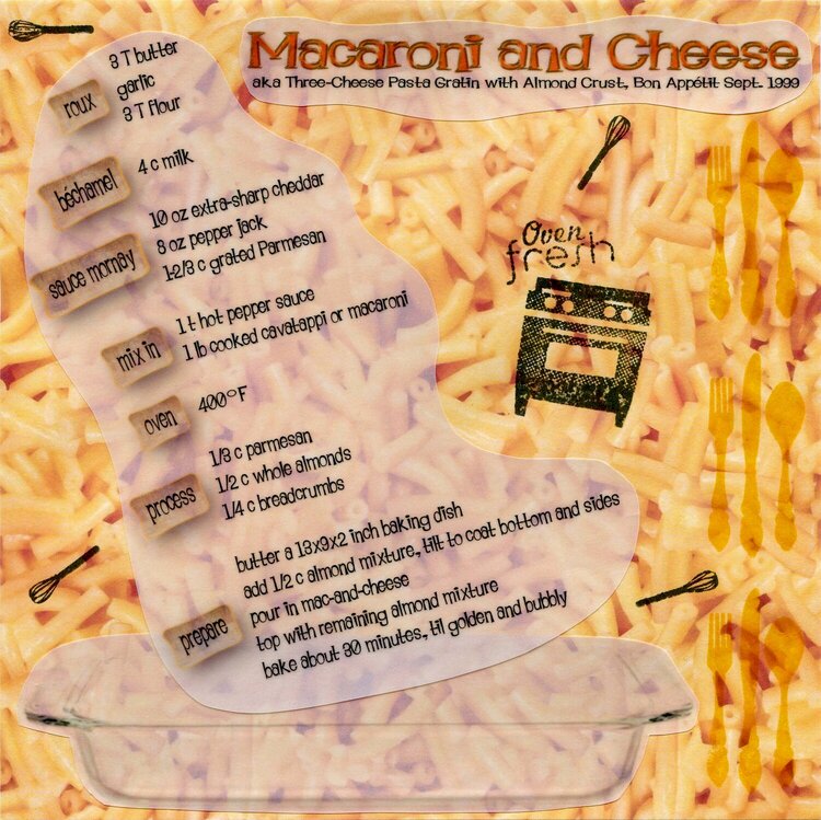 Cookbook project:  mac-and-cheese