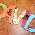 Cardboard Name Letters