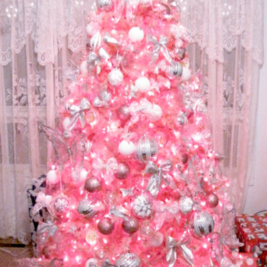 Me and My Pink Christmas tree!!!