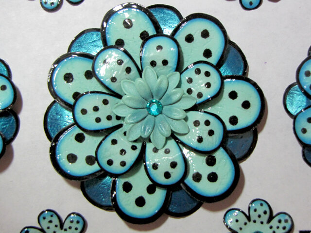 Homemade Flower Teal