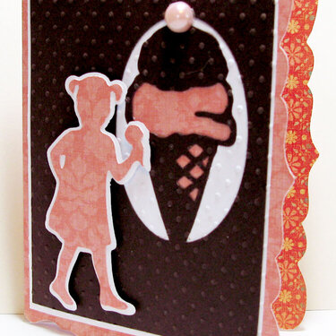 Ice cream girl card