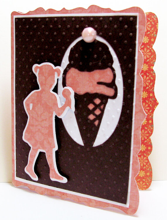 Ice cream girl card