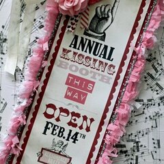 Kissing Booth Door Hanger- *SCRAPS OF ELEGANCE FEB KIT LOVESONG*