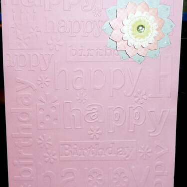Embossed B&#039;day card