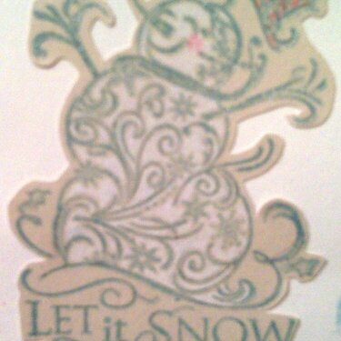 Snowman card detail