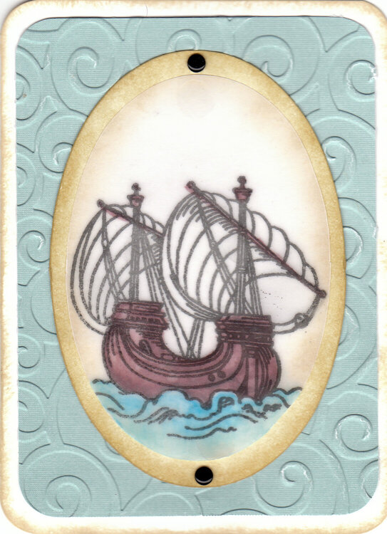 Ship in Oval