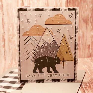 Baby It&#039;s Cold Outside Card with matching envie