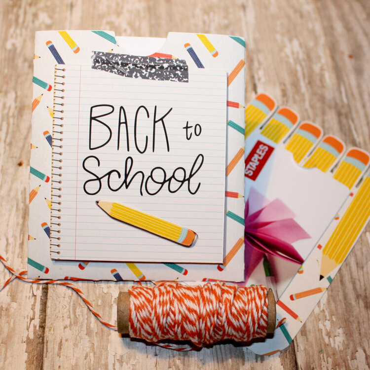 Back to School gift card holder