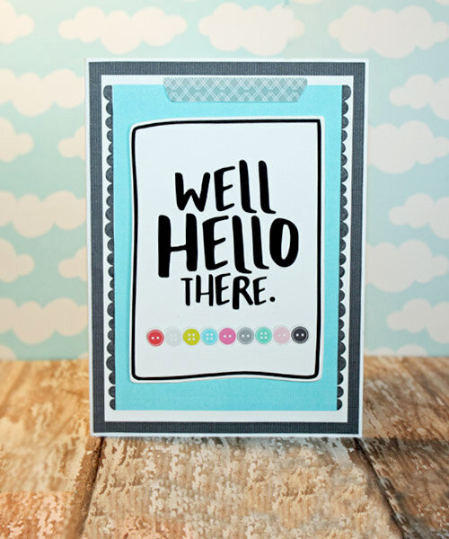Well Hello There Card using Peppermint Creative&#039;s Hello Crafter Kit
