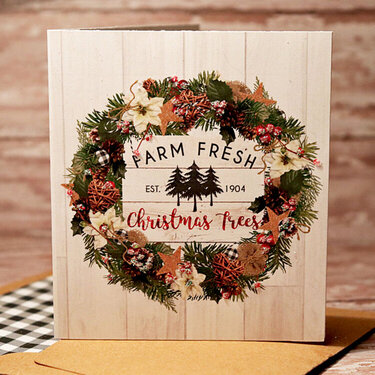 Christmas wreath card