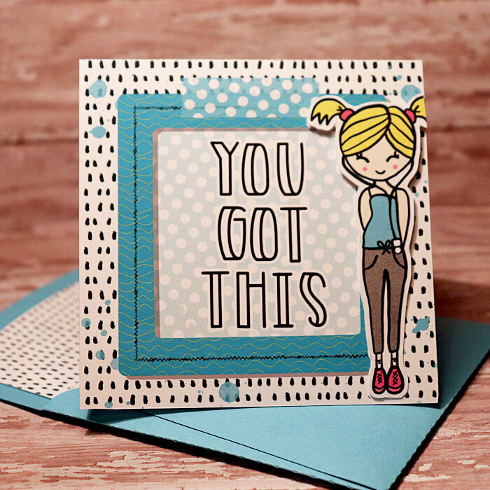 You Got This card with matching envie
