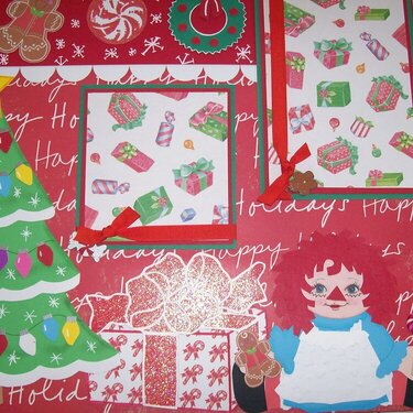 Raggedy Ann Christmas layout