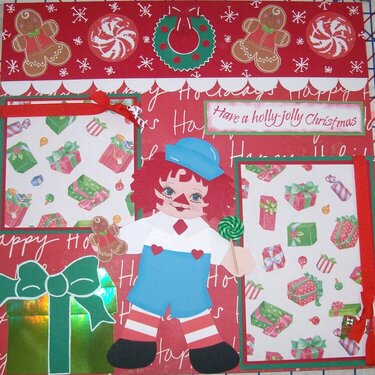Raggedy Andy Christmas layout