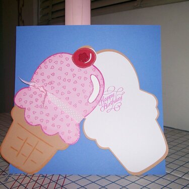 Ice cream cone Birthday card