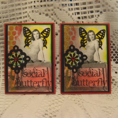 social butterfly ATC