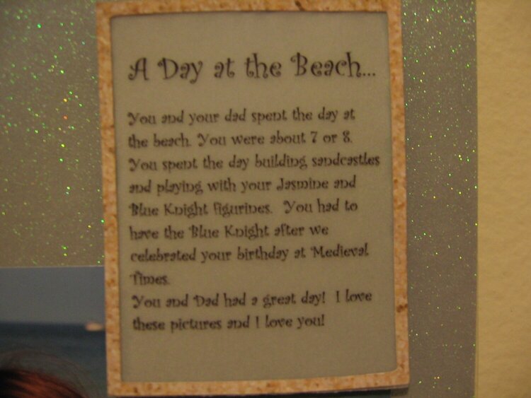 Day at the Beach - Journaling close up