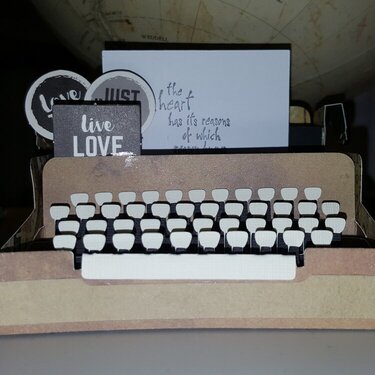 Typewriter Box Card