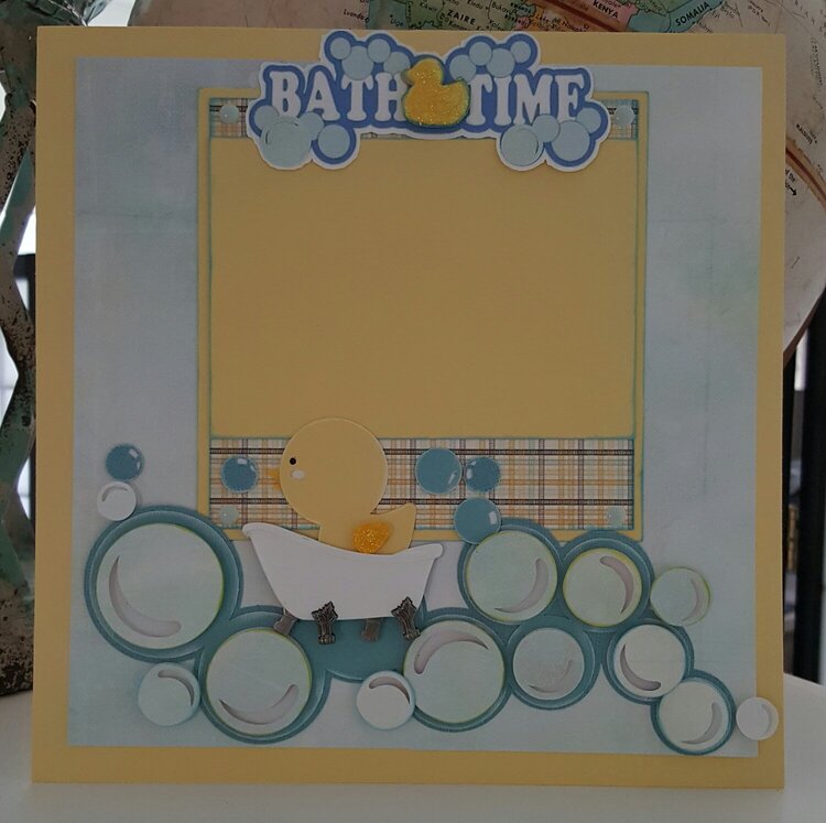 Baby Mini Album - Bath Time page
