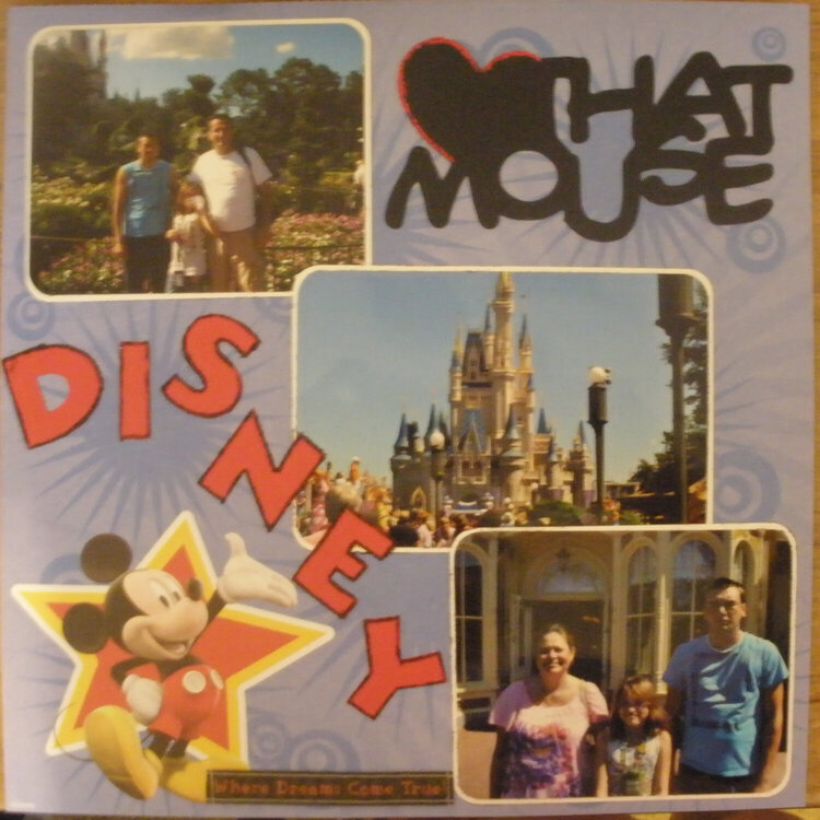 Orlando Vacation Album - Disney Love That Mouse LO Pg1
