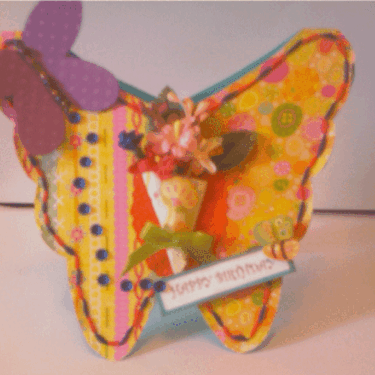 happy b-day butterfly card