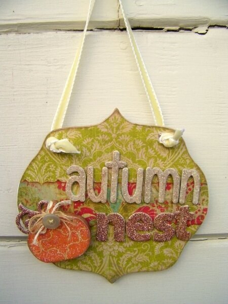 Fall Sign cut by Kim Hesson ~ Collage Press Sweet 