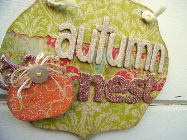 Fall Sign cut by Kim Hesson ~ Collage Press Sweet 