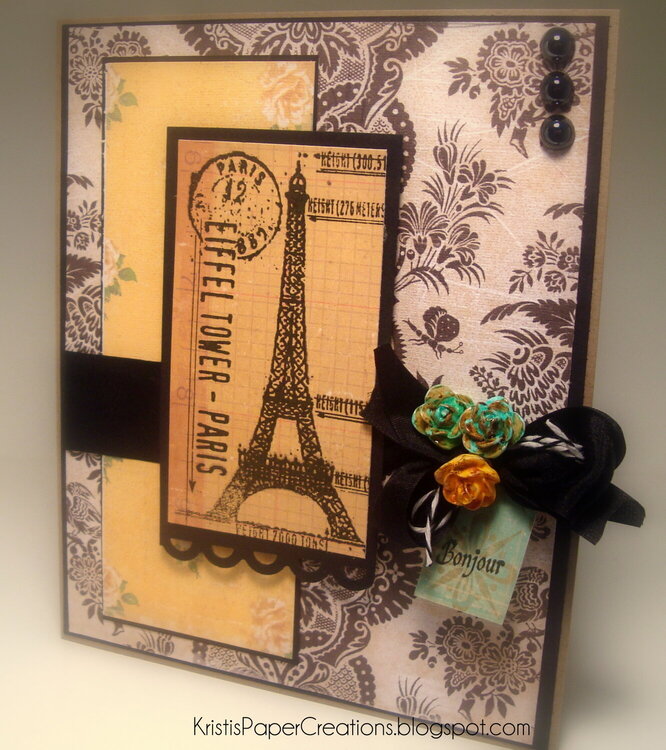 Romantic Eiffel Tower Card