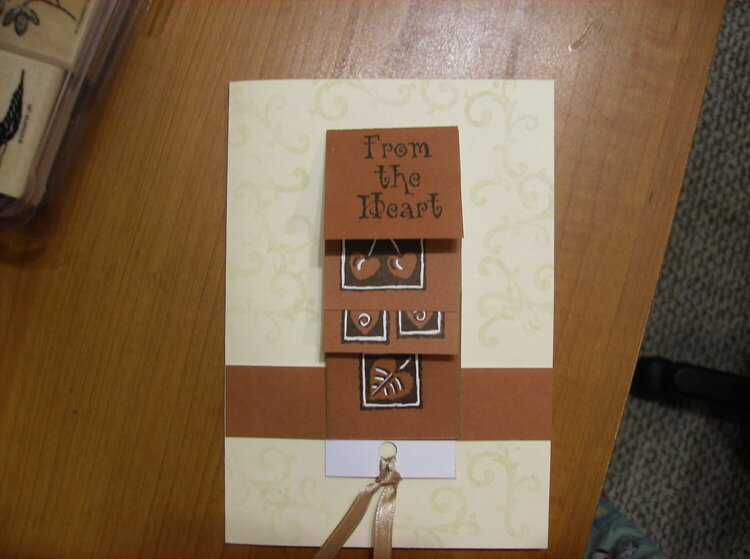 From the heart waterfall card