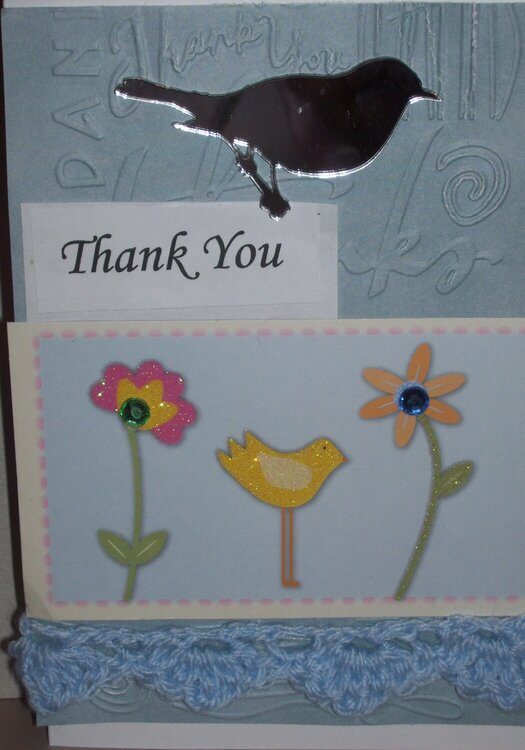 thank you card the bird takes the message