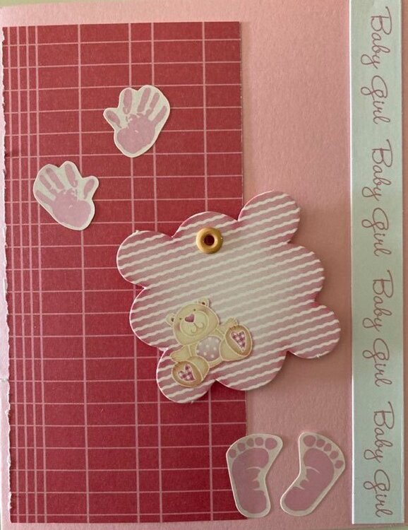 pink baby card