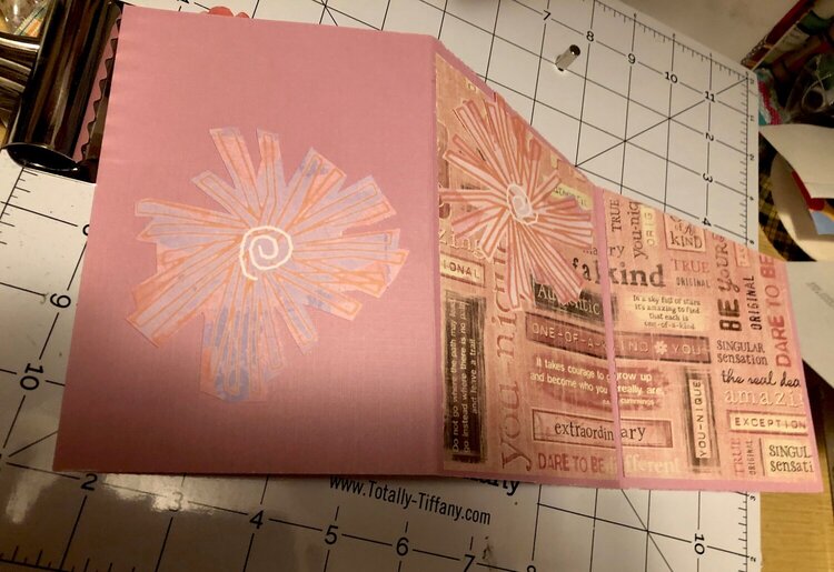 Trifold card back and inside