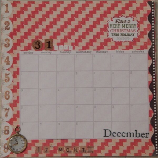 December calendar page