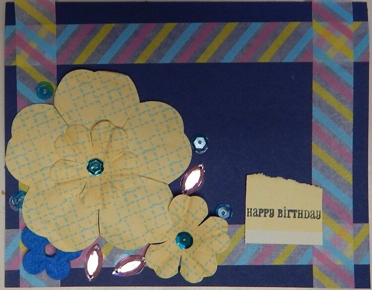 Happy Birthday flower card