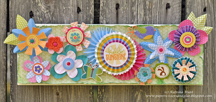 Hello Sunshine Altered Canvas-Little Yellow Bicycle