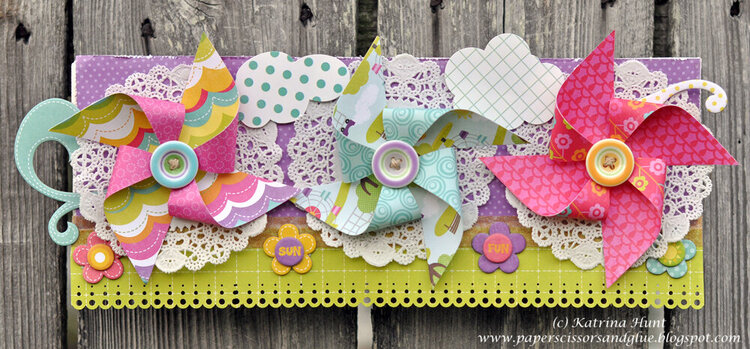 Altered Canvas with Pinwheels