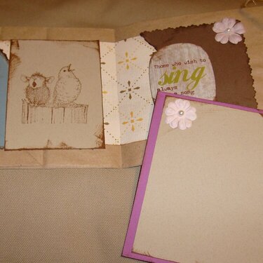 Paper Bag Card Inside with Note Card