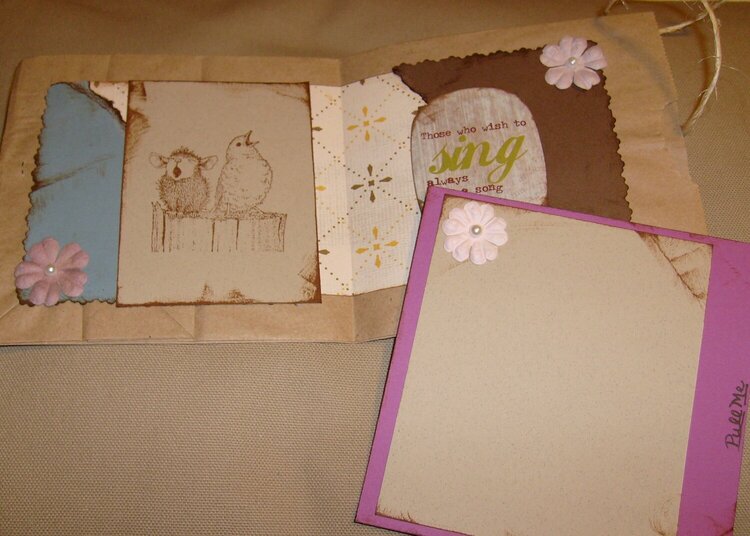 Paper Bag Card Inside with Note Card