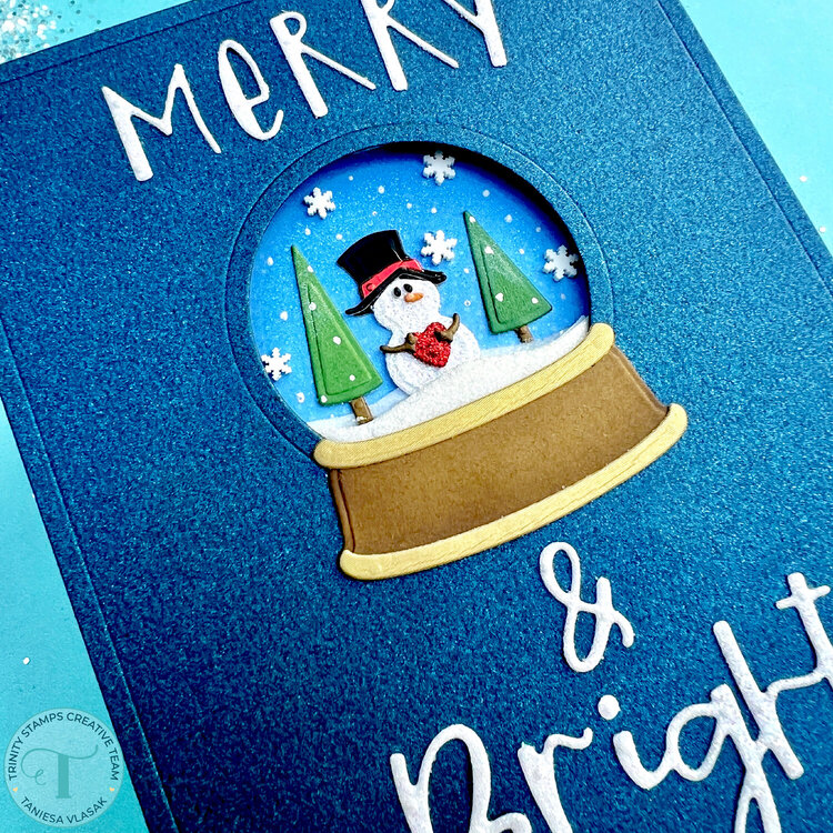 Merry &amp; Bright Snowglobe Card