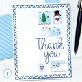 Winter Thank you Card & Envelope from one die set