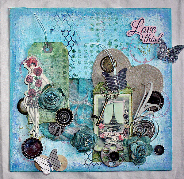 love This ** My creative scrapbook* mixed media**