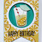 Lemonade Banner Shaped Birthday Card *Pebbles*