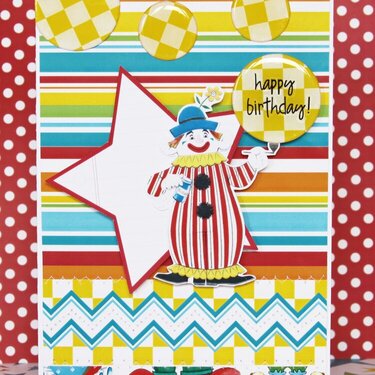 Happy Birthday Clown Card *Pretty Little Studio*