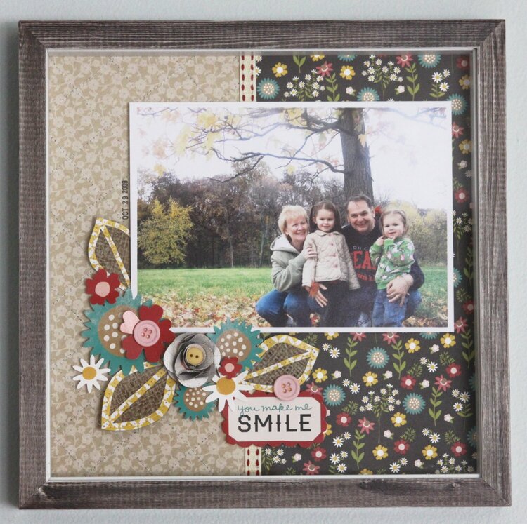 You Make Me Smile Scrapbook Frame