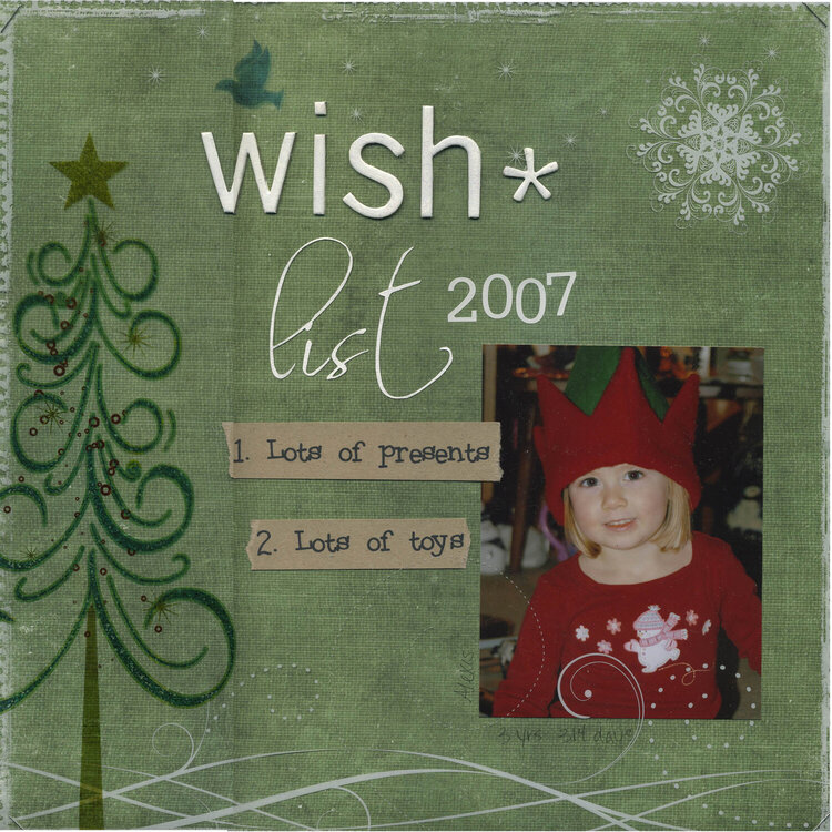 Wish list 2007