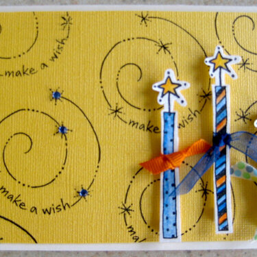 Make a wish candle card