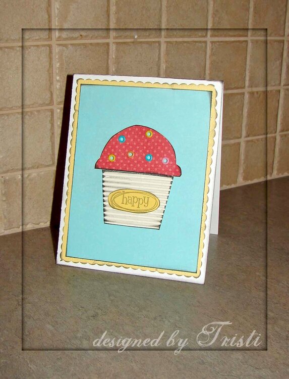 happy cupcake card
