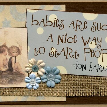 Babies Card - Petite Cherub by Rusty Pickle