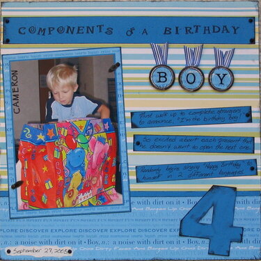 Components of a Birthday Boy