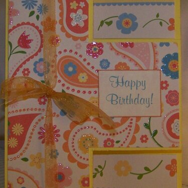 Birthday tri-shutter card